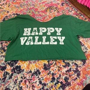 Green 'Happy Valley' Crop Top